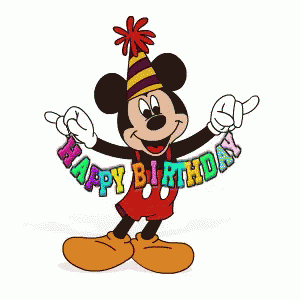 Happy Birthday Mickey Mouse GIF - Happy Birthday Mickey Mouse Rainbow Text GIFs