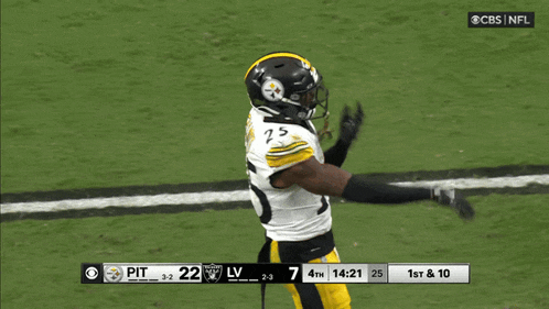 a pittsburgh steelers football game is being broadcast on cbs
