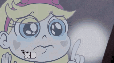 a cartoon character from star vs the forces of evil is crying