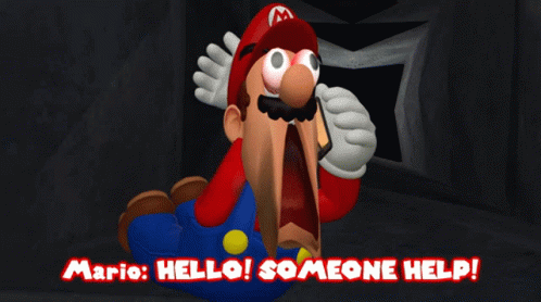 Smg4 Mario GIF - Smg4 Mario Hello Someone Help GIFs