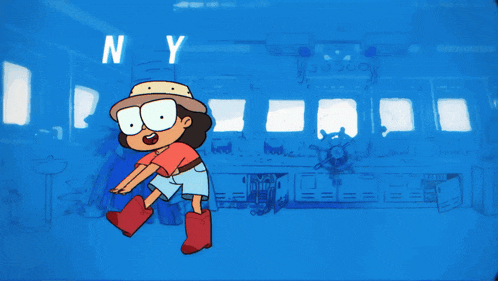 a cartoon drawing of a girl with the name pliny on it