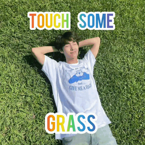 323hrj Renjun Touch Some Grass GIF - 323hrj Renjun Touch Some Grass GIFs