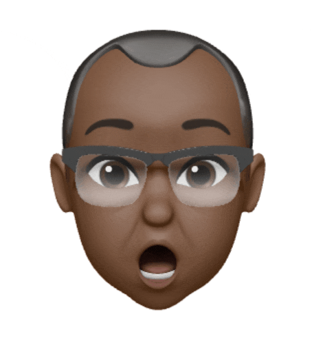 an emoji of a man with glasses and a surprised look on his face