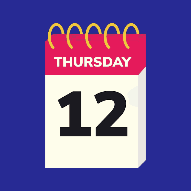 a calendar for friday the 13th with lightning behind it