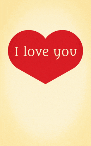 a red heart with the words i love you written inside of it