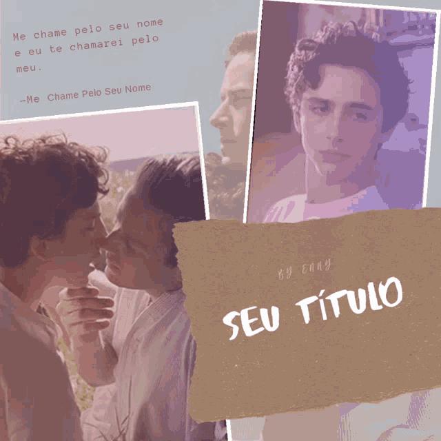 a collage of pictures with the words seu título written on the bottom