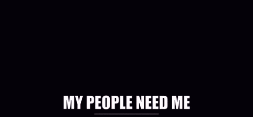 a group of anime characters are standing in front of a blue background with the words `` my people need me '' written in white letters .