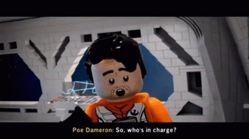 Lego Star Wars Poe Dameron GIF - Lego Star Wars Poe Dameron So Whos In Charge GIFs