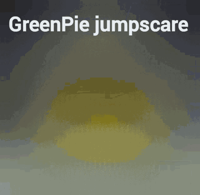 a cartoon character wearing a cowboy hat and sunglasses with the words greenpie jumpscare below him