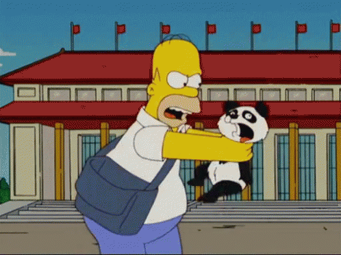 Homer Simpson Strangle GIF - Homer Simpson Strangle Panda GIFs