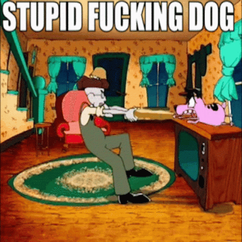 Courage The Cowardly Dog Courage GIF - Courage The Cowardly Dog Courage Stupid GIFs
