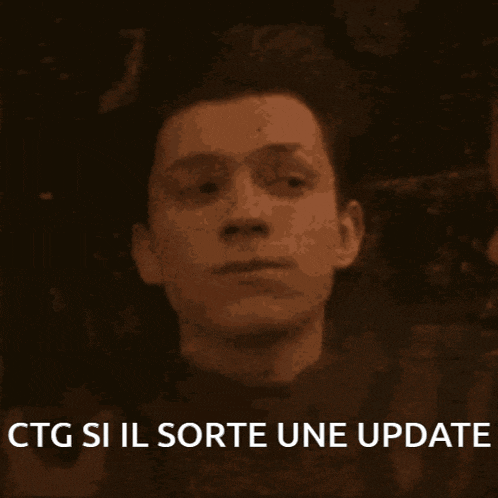 a picture of a man with the words ctg si il sorte une update