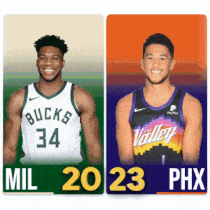 two basketball players from the milwaukee bucks and the valley phx