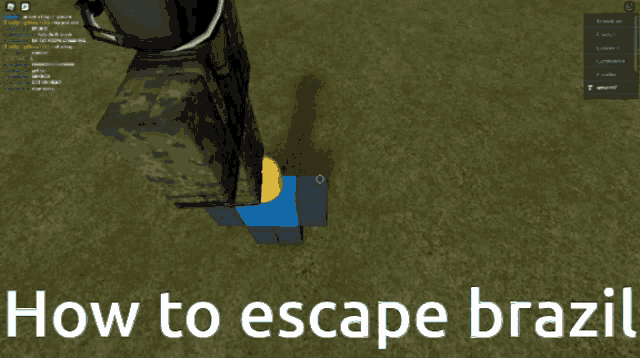 a screen shot of a video game with the words how to escape brazil