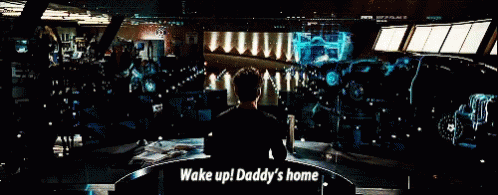 Wake Up Daddys Home Ironman GIF - Wake Up Daddys Home Ironman Jarvis GIFs