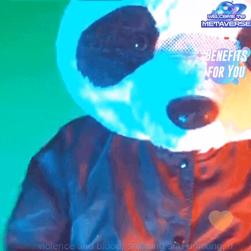 a welcome to metaverse advertisement with a panda on it