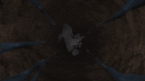 a drawing of a person laying in a dark cave