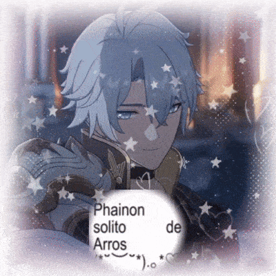 a picture of a boy with the words phainon solido de arros written on it