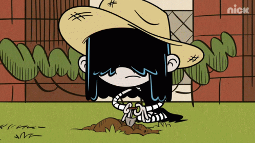 Digging Lucy GIF - Digging Lucy The Loud House GIFs