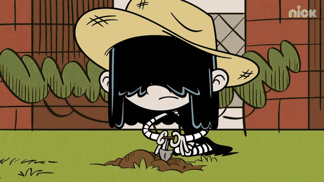 a cartoon of lucy loud wearing a cowboy hat