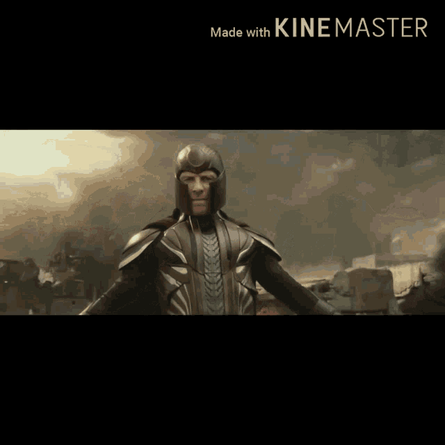 a man in a superhero costume is shown in a video made by kinemaster