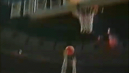 a basketball game is being played in front of a sign that says starter