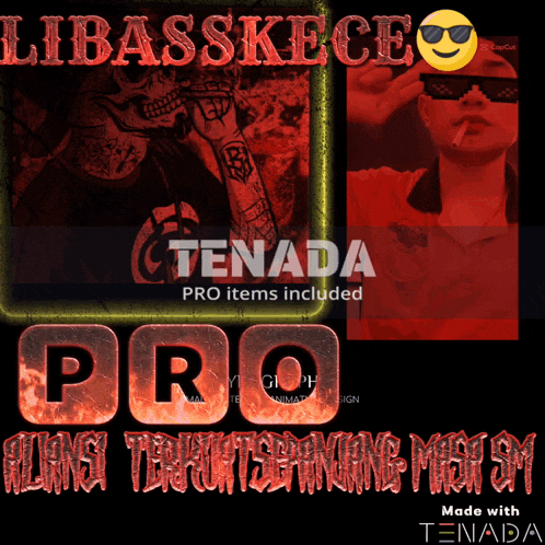 a poster that says libasskece pro items included