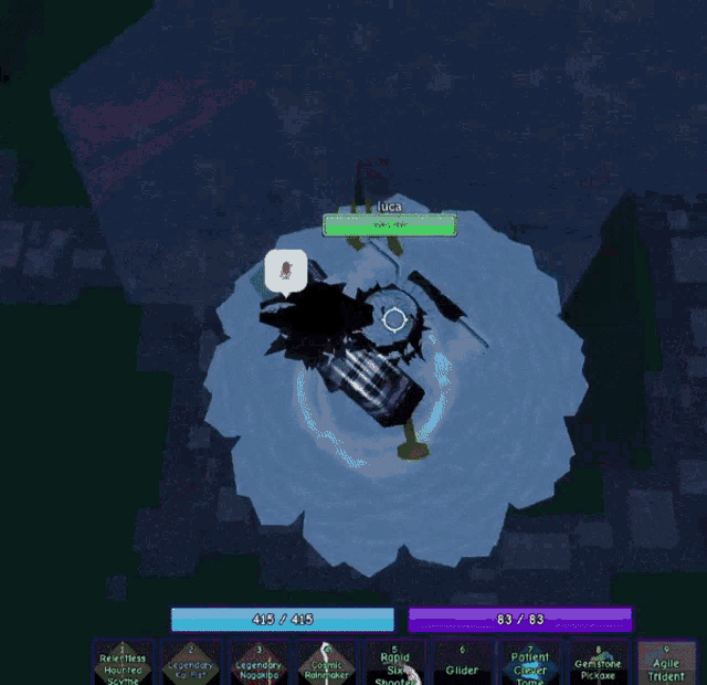 a screenshot of a video game with luca 's score of 25.61
