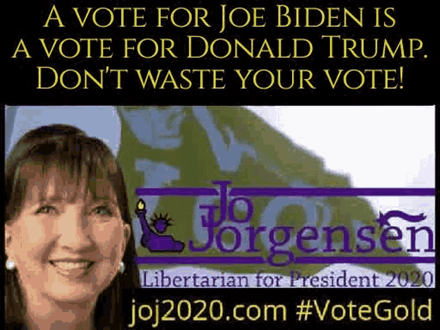 a vote for joe biden is a vote for donald trump do n't waste your vote