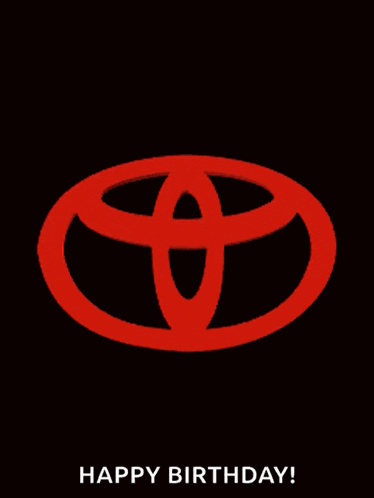 a red toyota logo on a black background