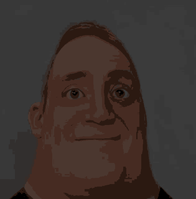 a close up of a man 's face that looks like mr incredible from the incredibles