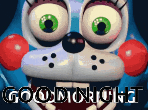 bonnie from five nights at freddy 's is shown with the words goodnight