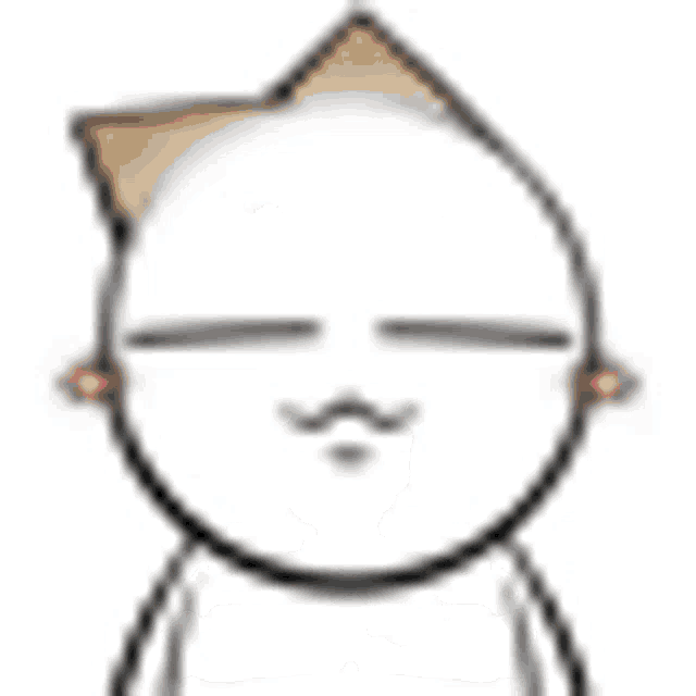 a cartoon character with his arms crossed and a tongue sticking out .