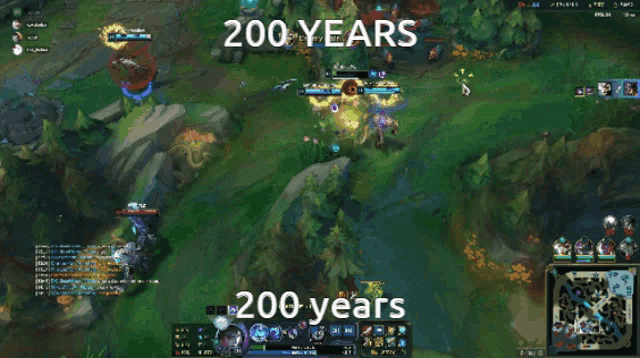 a screenshot of a video game with the words 200 years on the bottom
