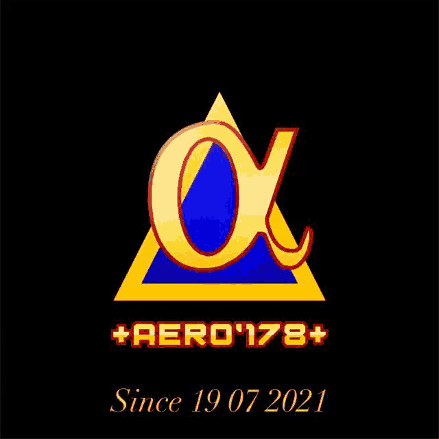 a yellow and blue triangle with the letter a in the middle