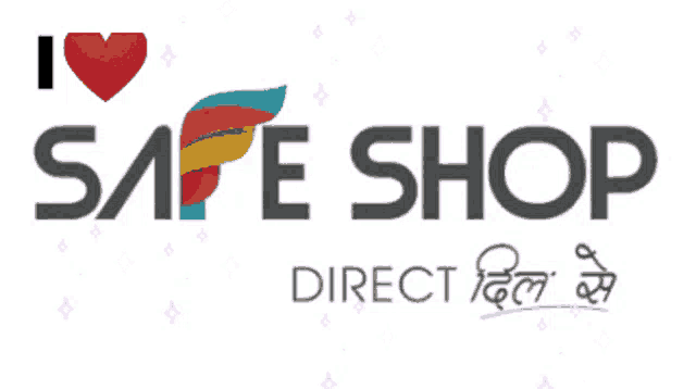 a safe shop direct logo with a heart in the center