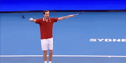Daniil Medvedev Arms GIF - Daniil Medvedev Arms Tennis GIFs