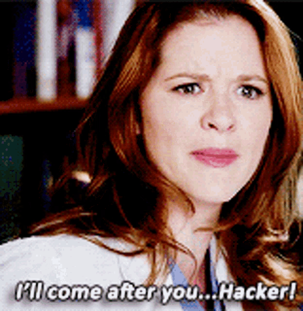 Greys Anatomy April Kepner GIF - Greys Anatomy April Kepner Ill Come After You Hacker GIFs