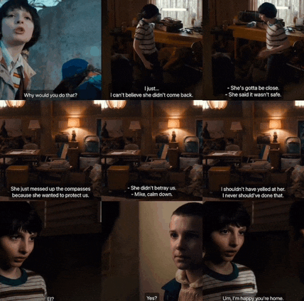 a collage of images of a boy talking to a girl including one that says why would you do that