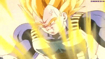 a close up of a cartoon character with a yellow light coming out of his eyes .