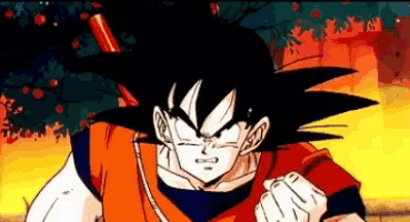 a pixelated image of a cartoon character named goku from dragon ball z