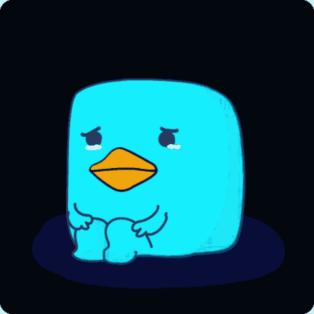 a blue bird with a yellow beak is sitting on a black surface
