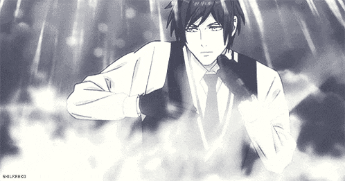 a black and white drawing of a man in a suit holding a gun .