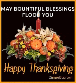 a picture of flowers with the words may bountiful blessings flood you