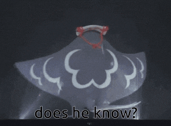 a picture of a stingray with the words " does he know " next to it