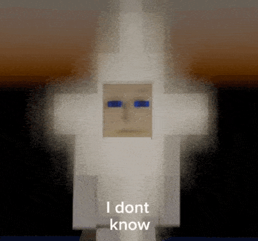 a cross with a face and the words i dont know