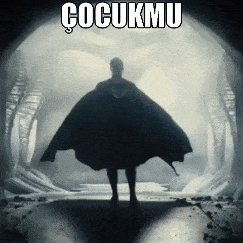 a silhouette of a man in a cape with the words " cocukmu " on the bottom