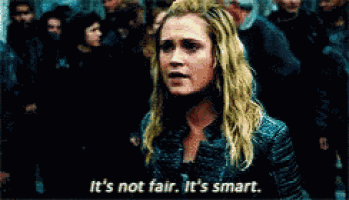 a woman says it 's not fair it 's smart in front of a crowd .