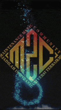 a logo for a company called ahc with a dark background