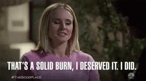 The Good Place Eleanorshellstrop GIF - The Good Place Eleanorshellstrop Burn GIFs